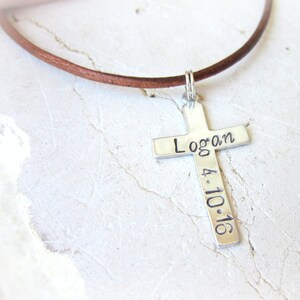 Collier de première communion de garçons gift.boys de première communion. Mens Personnalisé Cross Necklace.Confirmation Necklace.Boys Communion Bijoux