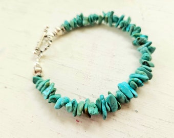 Genuine Turquoise Bracelet. Green Unisex Beaded Bracelet. Men's Turquoise Bracelet.Turquoise Jewelry. Unisex Jewelry. Semiprecious Stones