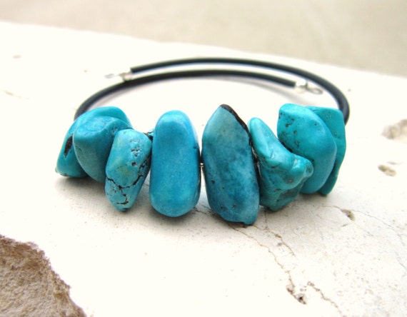 CW-009 / Bracciale Con Polsino Turchese Blu / Bracciale Con - Foto 13