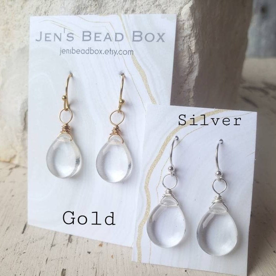 アクセサリー Organic motif Glass Earrings - clear il_1080xN.4339643140_pz87.jpg