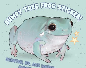 Dumpy Tree Frog Vinyl Sticker