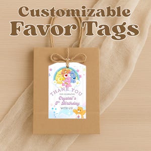 8 Care Bears Treat Boxes – Party Favor Loot Goody Bags, 3x3, Sunshine Cheer Grumpy Friend Wish Sleepy Bedtime Share