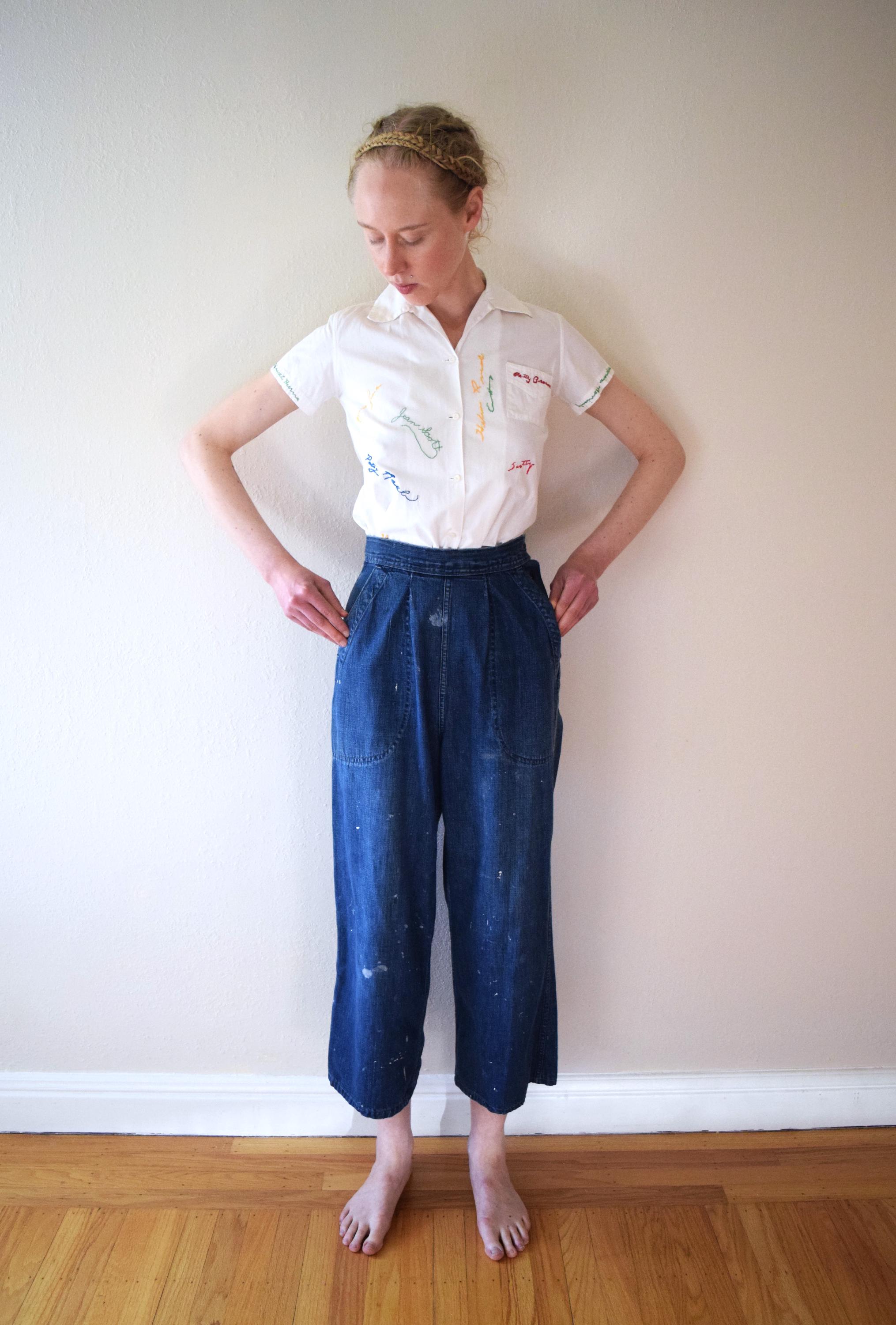 TOLQ 24-2301 WWⅡ Denim Pants 1940's USA TOLQ 24-2301 WWⅡ Denim Pants 1940's USA TOLQ 24-2301 WWⅡ