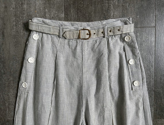 1940s 1950s seersucker pants . vintage pants . 26… - image 6