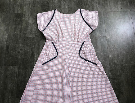 1940s 1950s day dress . vintage 40s summer dress