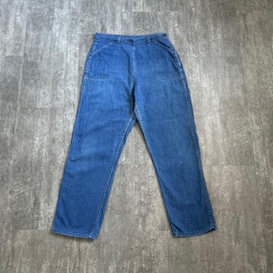 1950s side zip jeans . vintage 50s denim . 33 waist