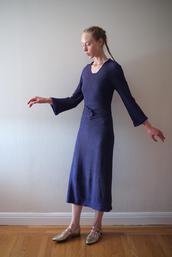 1930s rayon knit dress . vintage knitwear . size xs to s/m 1930s rayon knit dress . vintage knitwear . size xs to s/m