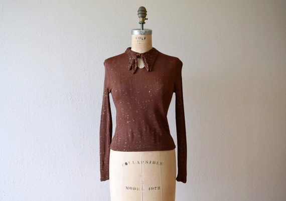 1930s knit top . vintage 30s top