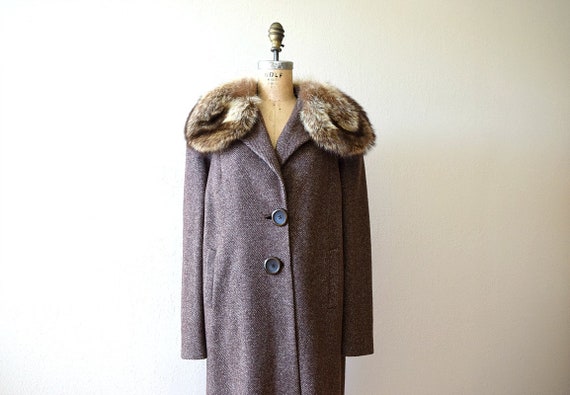 1930s 1940s coat . vintage 30s 40s wool coat