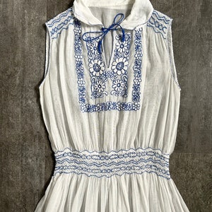 1920s 1930s embroidered dress . vintage Hungarian dress . size xs to s image 2