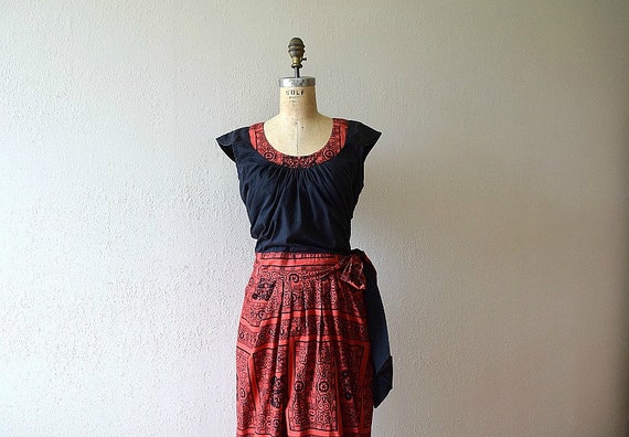 1940s dress set . late 40s vintage dress