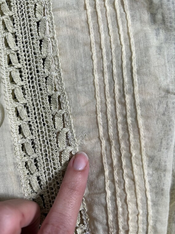 Antique Edwardian blouse . vintage lace embroider… - image 5