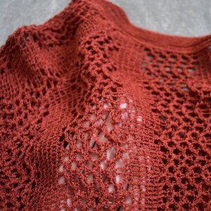 1930s vintage knit crochet top . size xs small medium image 6