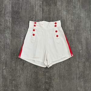 1930s shorts . vintage 30s fall front shorts . size xs to small