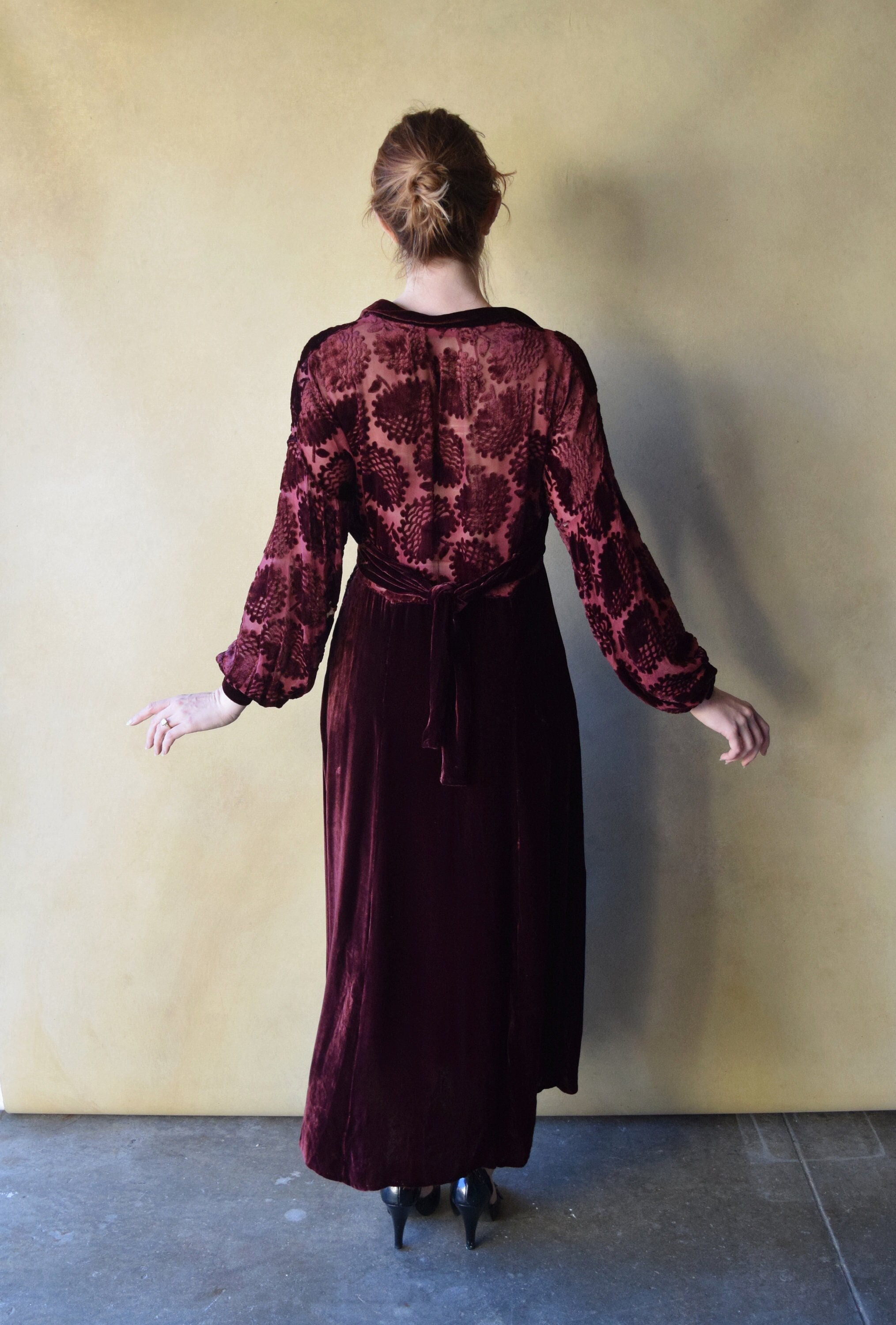 Devore Velvet Dress Etsy