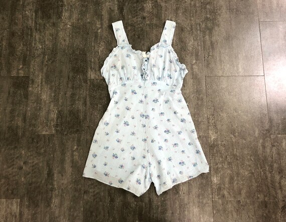 1930s 1940s romper . vintage 30s 40s sleepwear