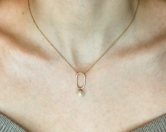 Handmade Minimal 18K Solid Gold Necklace – Fine Jewelry, Everyday Luxury Gift