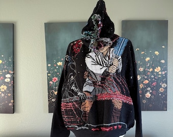 Upcycled Star Wars Hoodie | Handmade Blanket Hoodie | Oversized Fit | One-of-a-Kind Reworked Cozy Geekwear Sweatshirt