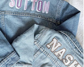 Custom Embroidered Denim Jacket: Bridal, Kids & Toddler