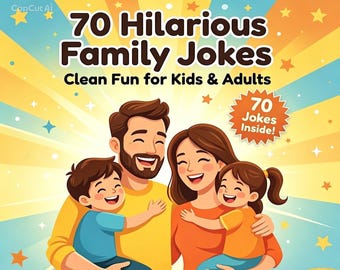 Libro di barzellette per famiglie: 70 barzellette divertenti e pulite per bambini e adulti (download digitale)