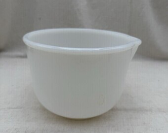VTG Sunbeam Mixmaster Glasbake Rührschüssel Weißes Milchglas 6 CUP 20 CJ
