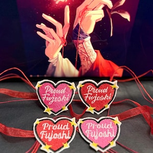 Proud Fujoshi embroidered heart patches