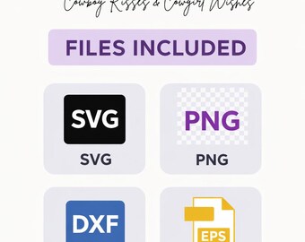 Cowboy Kisses SVG | Western Valentine Cowgirl Hearts (Digital Download