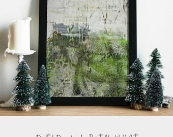 Grüne Minimal Abstrakte Wand Kunst zum Ausdrucken | Skandinavische Moderne Kunst | A2 A3 A4 Digitaler Download