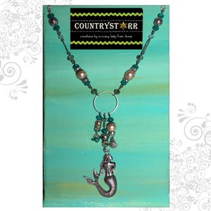 Mermaid Necklace Silver Chain with Pearls Beach Jewelry Ocean Lover Sea Lover Siren