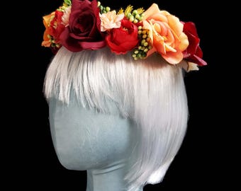 Everything's Peachy Flower Crown, Hair Accessory, Gift