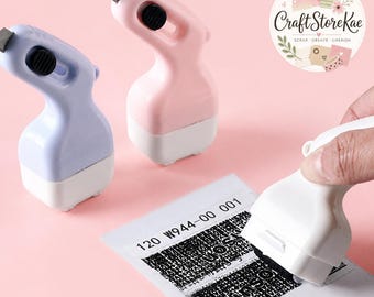 1 sello de rodillo para protección de la privacidad, sello de tinta de seguridad portátil para cubrir información personal en paquetes, documentos y correo.