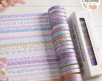 20 Rolls Multicolor Floral Washi Tape Set, Vintage Plaid & Flower Decorative Tape for Journaling, Scrapbooking, Planners, Cards, DIY Crafts