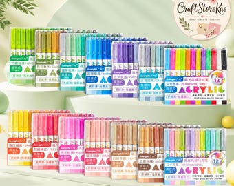 Liquid High Gloss Acrylic Marker Set Water Based Paint Pens High Coverage Journal Graffiti Manga DIY Art Marker 1.2mm, Grandma Gift