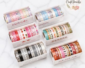 10 Rolls Gold Foil Star & Heart Washi Tape, Cute Decorative Masking Tape for Journaling, Scrapbooking, Planners, Diaries and DIY Crafts