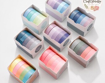 Set de cintas adhesivas decorativas Kawaii Macaron, cintas decorativas de estilo coreano para diarios, agendas, álbumes de recortes, cuadernos y manualidades.