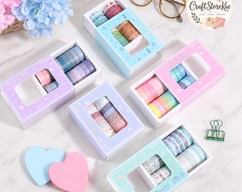 Juego de 20 rollos de cinta washi colorida con frutas, flores y formas geométricas, cinta decorativa para diarios, álbumes de recortes, agendas y manualidades.