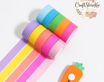 10 Rolls Pastel Washi Tape Set, Colorful Decorative Masking Tape for Journaling, Scrapbooking, Planners, Stationery & DIY Crafts