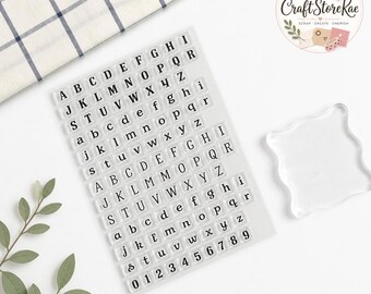 Letter Clear Stamp Set, Transparent Silicone Alphabet Stamps for Scrapbooking, Journaling, Photo Albums, Cards & DIY Paper Crafts