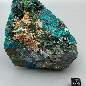 Huge Dioptase and Malachite with minor Planchite and Calcite
