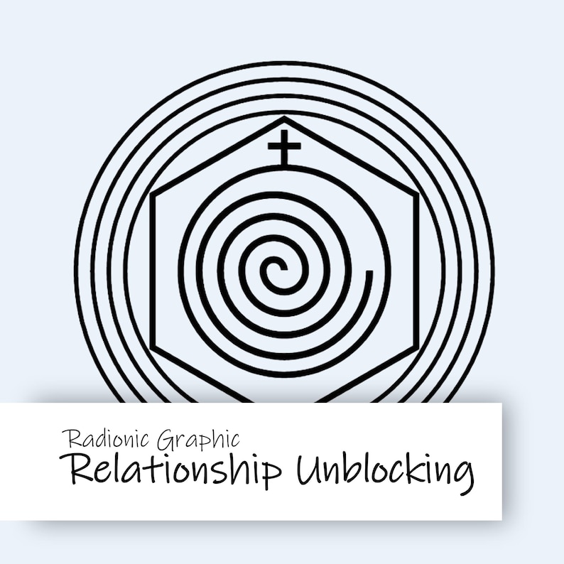 Relationship Unblocking Radionic Chart · Radiesthesia Graphic for Print ...