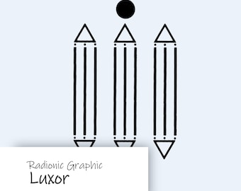 Tabella radionica di Luxor · Radiestesia · Grafico radionico stampabile · Strumenti energetici a pendolo · Guarigione energetica · Armonizzazione