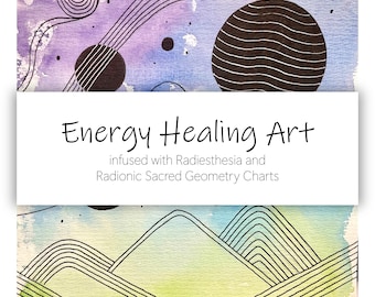 Arte di guarigione energetica, pittura ad alta vibrazione infusa con energia radionica, meditazione sull'universo delle montagne cosmiche, arte spirituale, dipinta a mano
