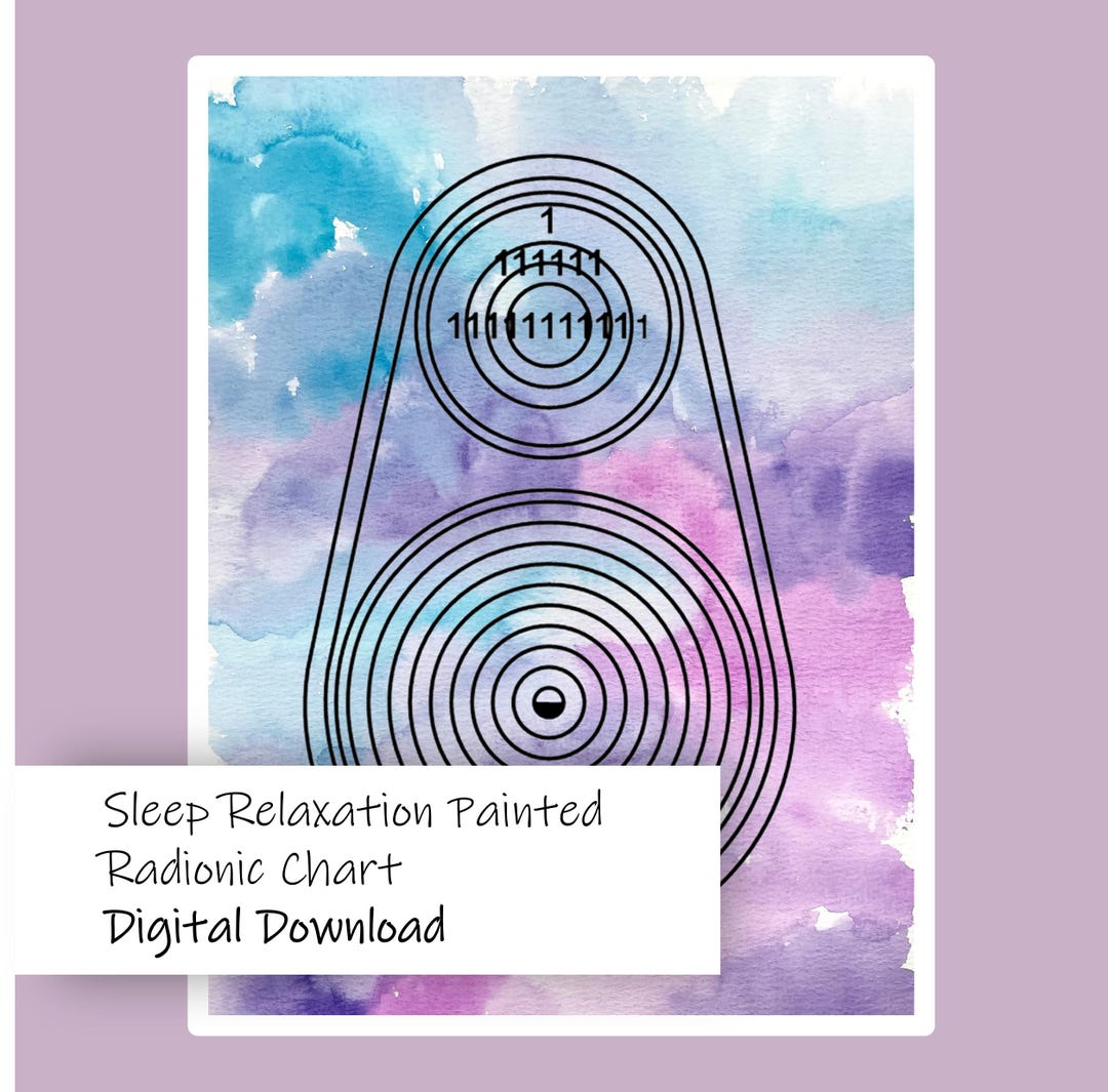 Radionic Heat Sleep Relaxation Painted Radionic Chart, Sacred Geometry, Dowsing Chart ...