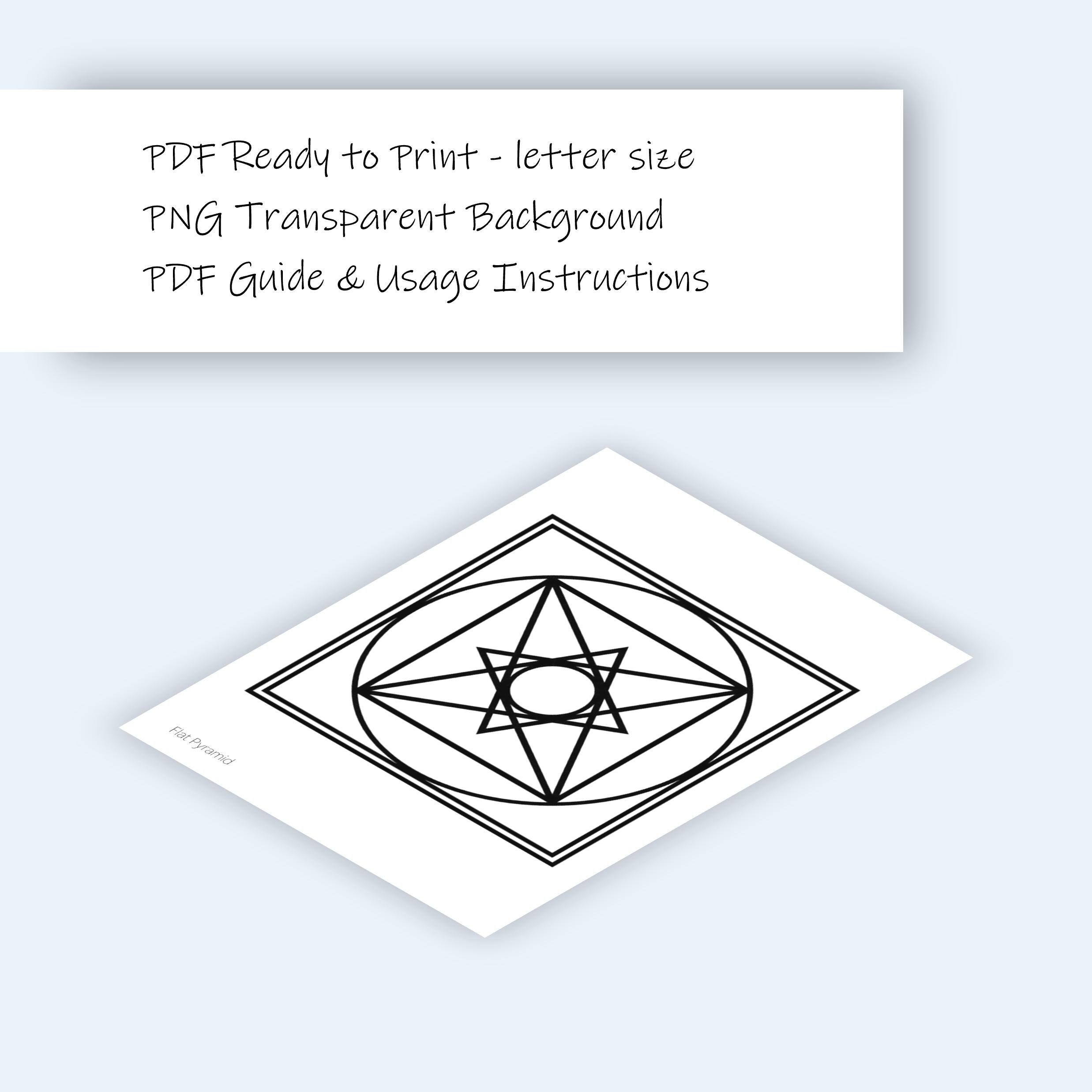 Radionic Chart Flat Pyramid · Radiesthesia & Pendulum Tool - Etsy