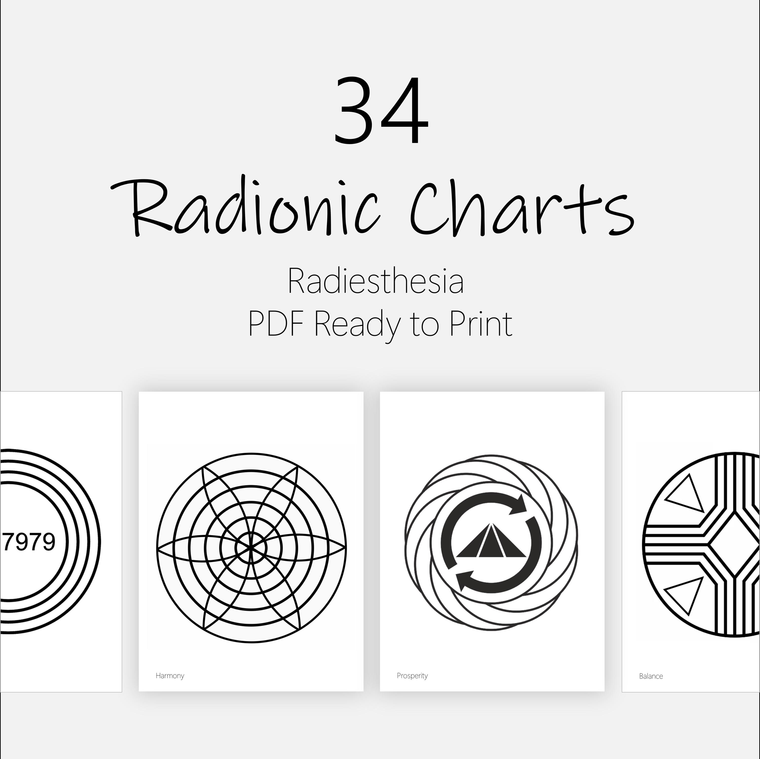 34 Radionic Charts Bundle PDF Ready to Print + Guide + Bonus ...