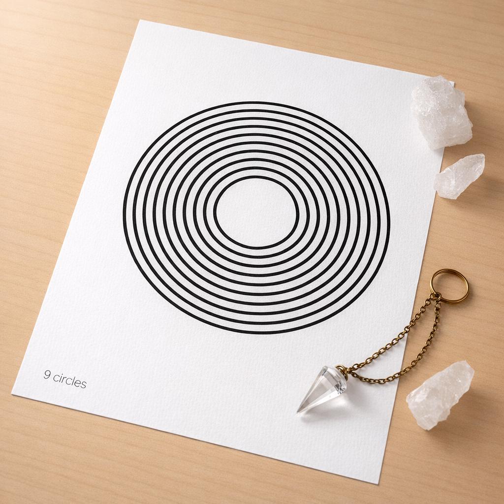 9 Circles Radionic Chart • Energetic Protection Graphic • Radiesthesia ...