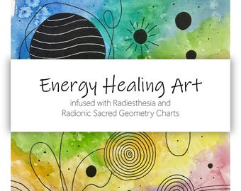 Arte di guarigione energetica, pittura ad alta vibrazione infusa con energia radionica, universo cosmico, meditazione, arte spirituale, dipinta a mano
