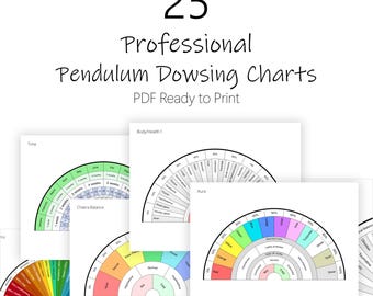 25 Pendulum Dowsing Charts | Radionics & Radiesthesia | Divination tools