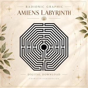 Amiens Labyrinth Radionic Graphic, Radiesthesia tools