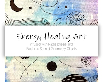 Arte di guarigione energetica, pittura ad alta vibrazione infusa con energia radionica, universo cosmico, meditazione, arte spirituale, dipinta a mano